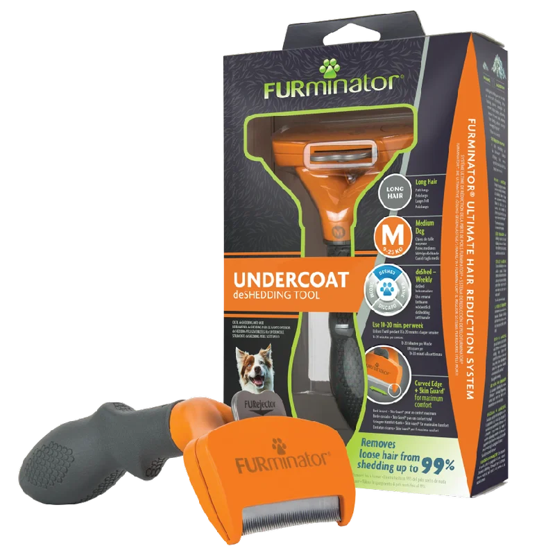 Furminator Medium dog Undercoat Deshedding tool, Long hair .