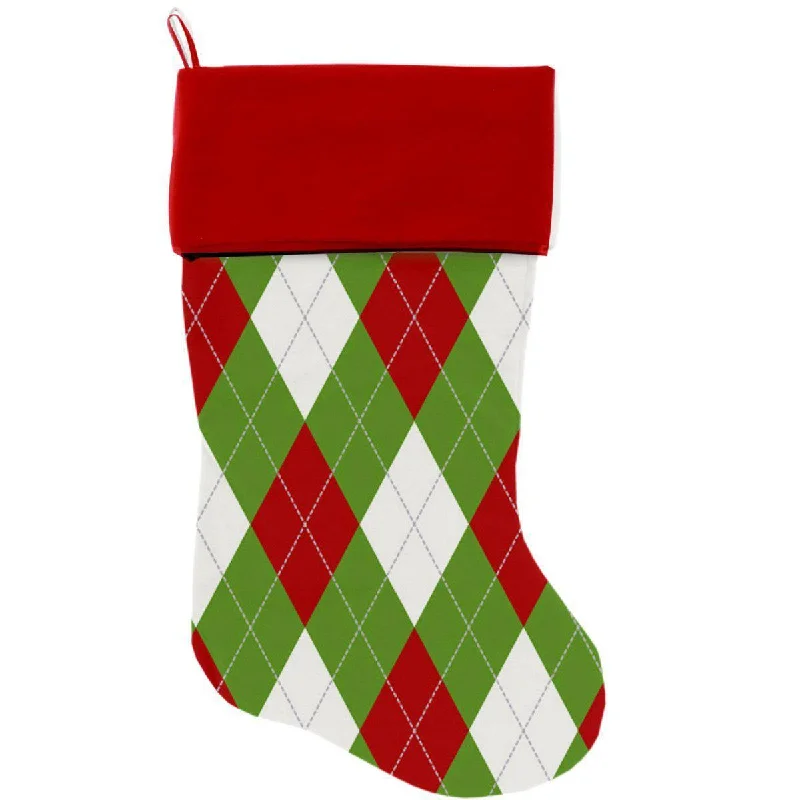 Christmas Argyle Christmas Stocking