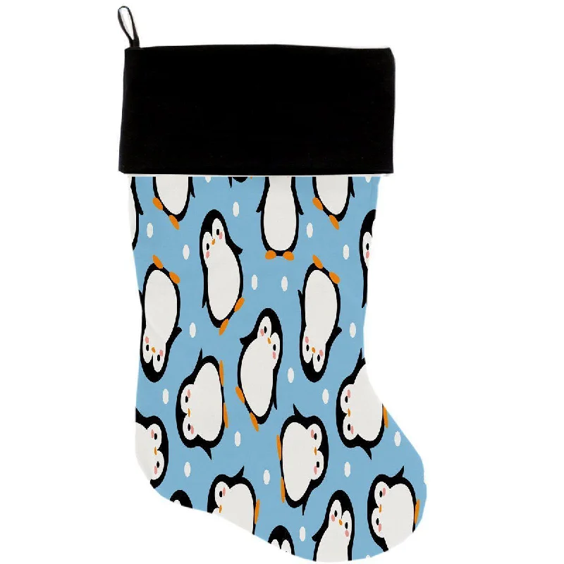 Penguins in Blue Christmas Stocking